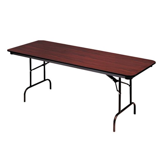 Picture of Iceberg Premium Folding Table, Rectangular, 60inW x 30inD, Mahogany/Brown