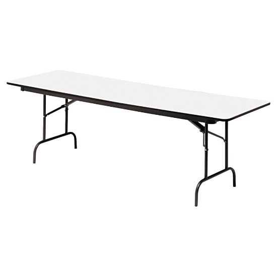 Picture of Iceberg Premium Wood Laminate Folding Table, Rectangular, 96inW x 30inD, Gray/Charcoal