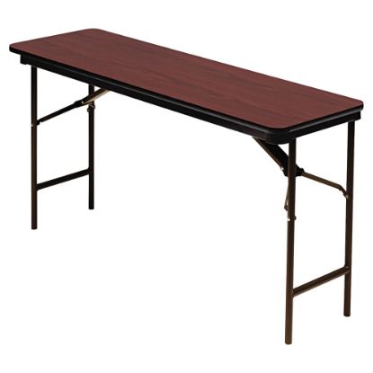 Picture of Iceberg Premium Folding Table, Rectangle, 60inW x 18inD, Mahogany/Brown