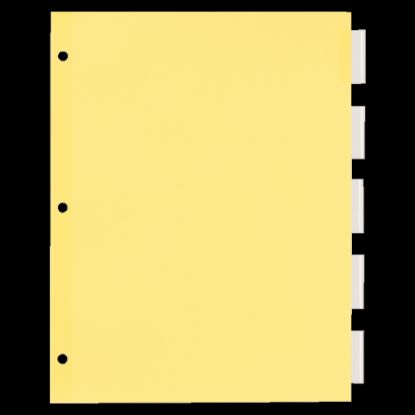 Picture of Avery Office Essentials 30% Recycled Dividers, 8 1/2in x 11in, 5-Tab, Clear 30% Recycled Dividers/Clear Tabs