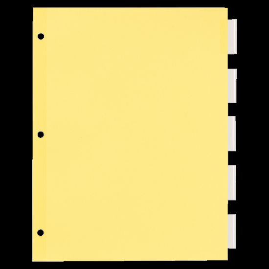 Picture of Avery Office Essentials 30% Recycled Dividers, 8 1/2in x 11in, 5-Tab, Clear 30% Recycled Dividers/Clear Tabs