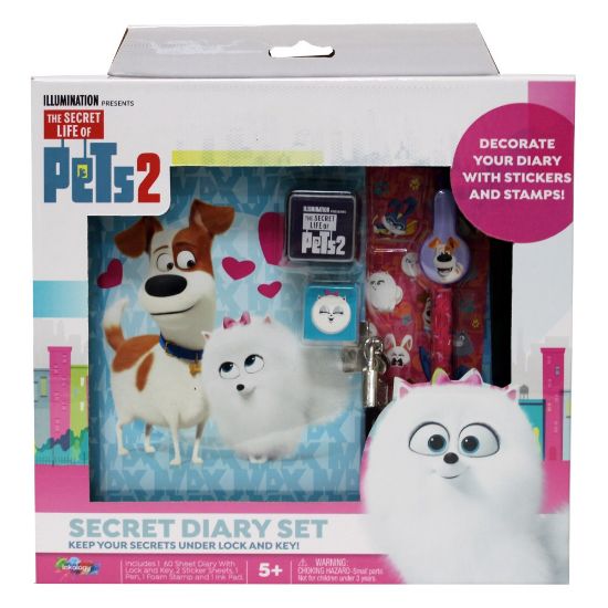 Picture of Inkology 6-Piece Diary Sets, The Secret Life Of Pets 2, 120 Pages (60 Sheets), Pack Of 6 Sets