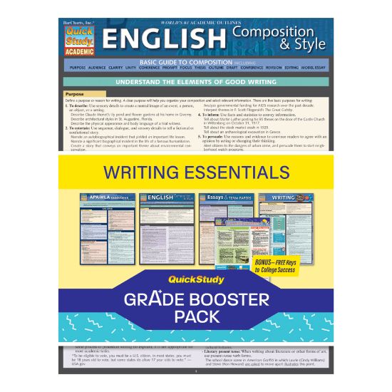 Picture of QuickStudy Grade Booster Pack, Writing Essentials