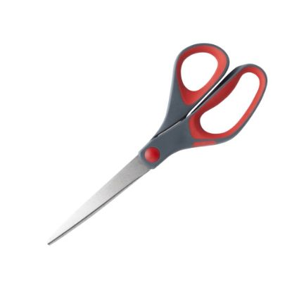 Picture of Scotch Precision Scissors, 8in, Pointed, Gray/Red