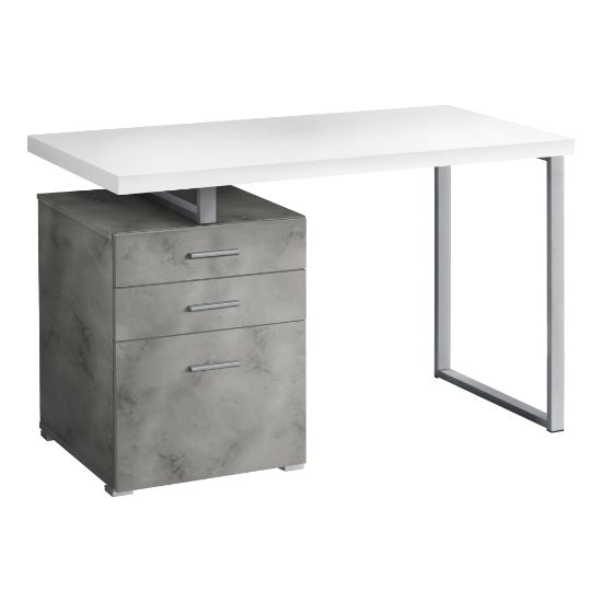 Picture of Monarch Specialties Melody 48inW Computer Desk, White/Gray