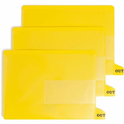 Picture of Smead End Tab Out Guides - Printed Bottom Tab(s) - Message - OUT - Letter - Yellow Poly Tab(s) - 25 / Box