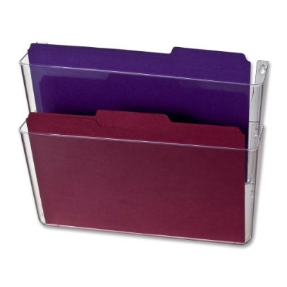 Picture of OIC Wall Mountable Space-Saving Files, Letter Size, Clear