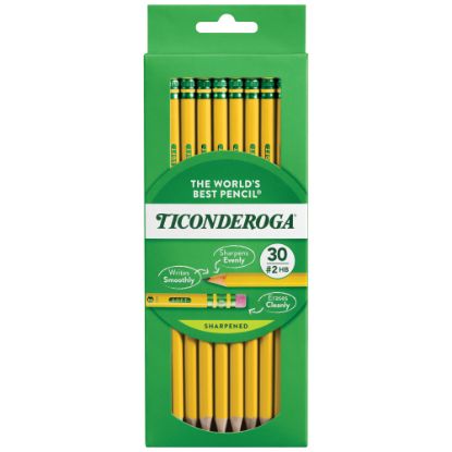 Picture of Ticonderoga Pencils , Pre-Sharpened, #2 Soft Lead, Yellow Barrel, Box Of 30