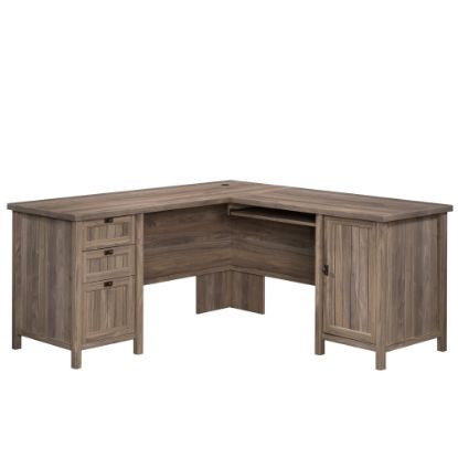 Picture of Sauder Costa 66inW L-Shaped Computer Desk, Washed Walnut