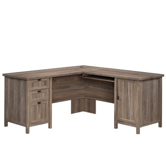 Picture of Sauder Costa 66inW L-Shaped Computer Desk, Washed Walnut