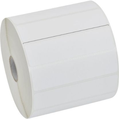 Picture of Zebra Z-Perform 2000D Thermal Label - 4in Width x 1in Length - Permanent Adhesive - Direct Thermal - White - Paper, Acrylic - 2340 / Roll - 6 Roll - Perforated