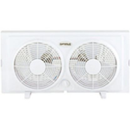 Picture of Optimus 2-Speed Twin Window Fan, 177.8mm, White