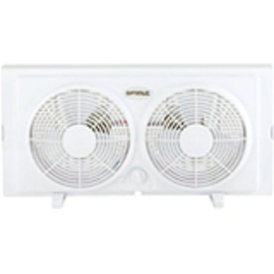 Picture of Optimus 2-Speed Twin Window Fan, 177.8mm, White