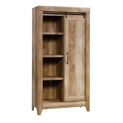 Picture of Sauder Adept Storage Collection Wood Cabinet, 7 Shelves, Craftsman Oak