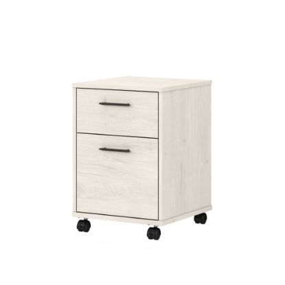 Picture of Bush Furniture Key West 16inD Vertical 2-Drawer Mobile File Cabinet, Linen White Oak, Delivery