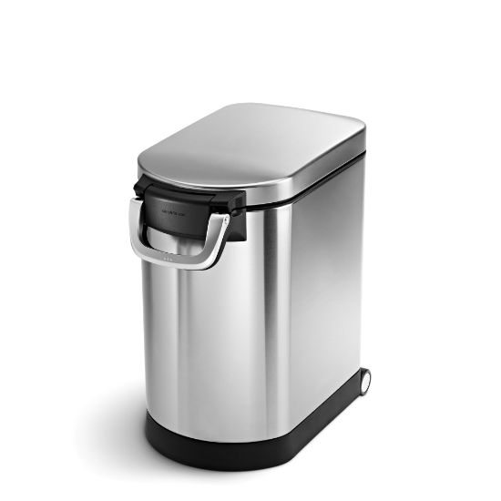 Picture of simplehuman Pet Food Can, 464 Oz, Brushed Silver