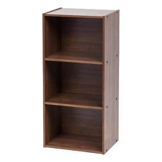 Picture of IRIS 35inH 3-Tier Basic Bookcase, Dark Brown