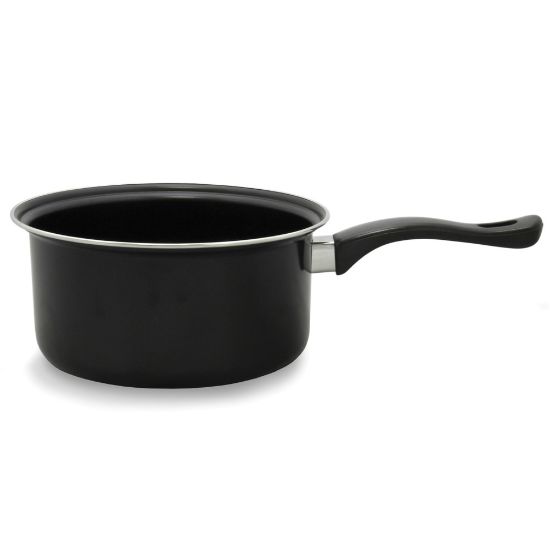 Picture of Brentwood BSP-1620 1.5qt and 3qt Non-Stick Saucepan Set, Black - 2 Pieces - Cooking, Sauce - Dishwasher Safe - 3 quart - 1.50 quart - Black - Carbon Steel Body