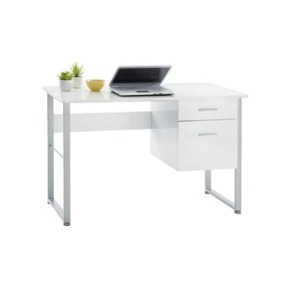 Picture of Realspace Halton 48inW Computer Desk, White