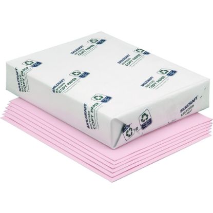 Picture of SKILCRAFT Color Xerographic Copy Paper, Pink, Letter (8.5in x 11in), 5000 Sheets Per Case, 20 Lb, 84 Brightness (AbilityOne 7530-01-150-0334), Case Of 10 Reams