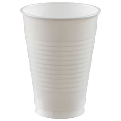 Picture of Amscan 436811 Plastic Cups, 12 Oz, Frosty White, 50 Cups Per Pack, Case Of 3 Packs