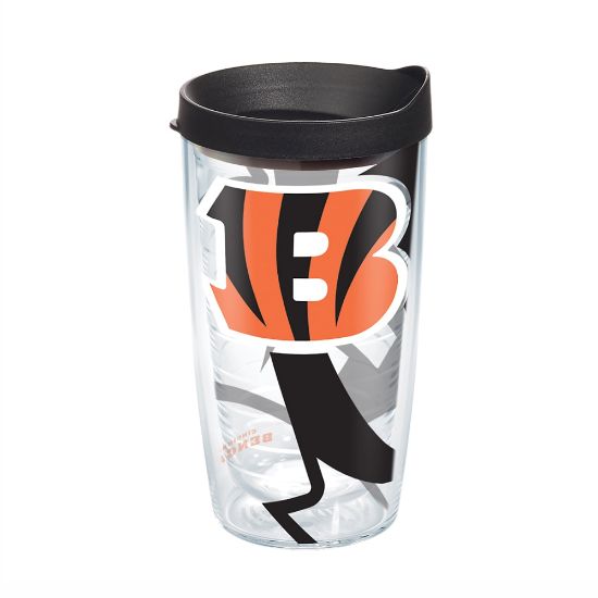 Picture of Tervis NFL Tumbler With Lid, 16 Oz, Cincinnati Bengals, Clear