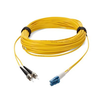 Picture of AddOn 30m LC to ST OS1 Yellow Patch Cable - Patch cable - LC/UPC single-mode (M) to ST/UPC single-mode (M) - 30 m - fiber optic - duplex - 9 / 125 micron - OS1 - halogen-free - yellow