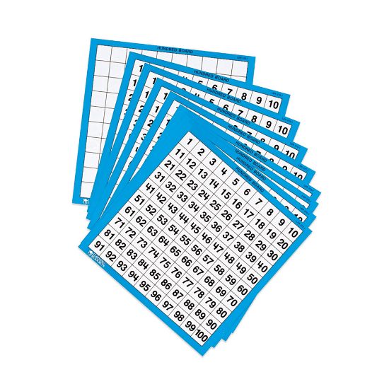 Picture of Learning Resources Laminated Hundred Boards, Ages 5-12, Pack Of 10