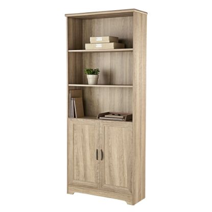 Picture of Realspace Magellan 72inH 5-Shelf Bookcase With Doors, Blonde Ash