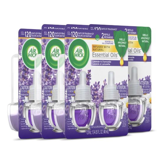 Picture of Air Wick Scented Oil Warmer Refills, 0.67 Oz, Lavender/Chamomile, 2 Refills Per Pack, Carton Of 6 Packs