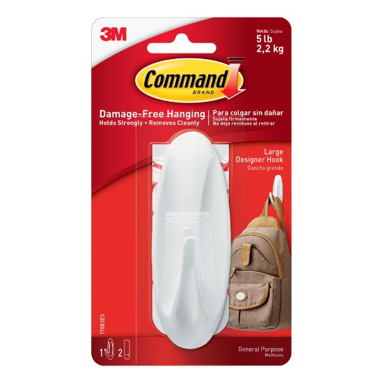 Picture of 3M Command General Purpose Removable Plastic Hook, Large