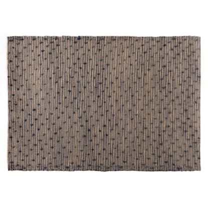 Picture of Baxton Studio Berries Handwoven Jute Blend Area Rug, 5-1/4ft x 7-1/2ft, Natural Brown/Blue