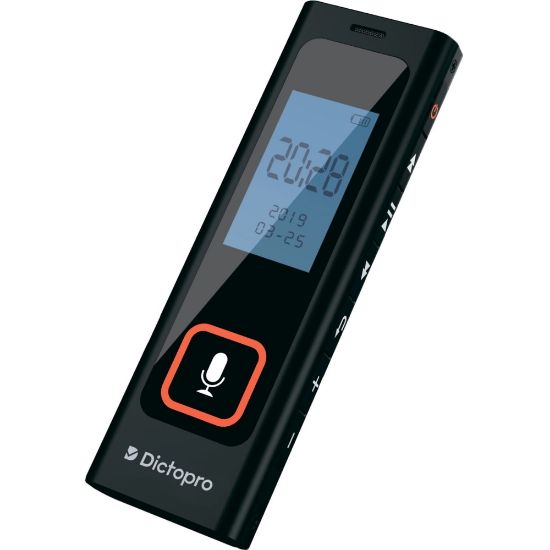 Picture of Dictopro Tiny Digital Voice Activated Recorder - HQ Recording from 60ft, Sensitive Mic - 8 GB - MP3, WAV, WMA, APE, FLAC - Headphone - 582 HourspeaceRecording Time - Portable