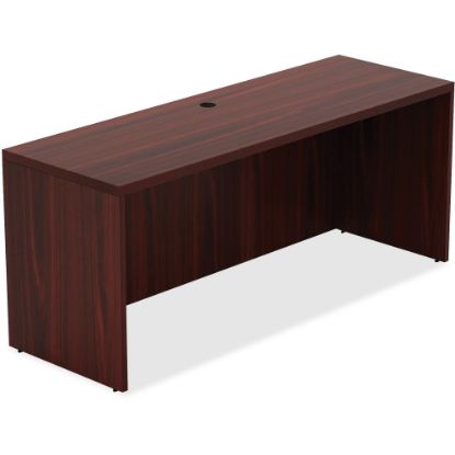 Picture of Lorell Chateau 66inW Credenza Computer Desk, Mahogany