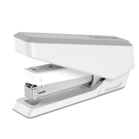 Picture of Fellowes LX850 Full-Strip EasyPress Desktop Stapler with Anti-Microbial Technology, 25-sheet Capacity, White