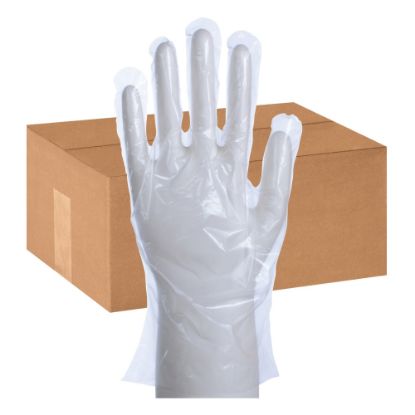 Picture of Packaging Dynamics Poly Gloves, Large, 100 Pairs Per Box, Case Of 10 Boxes