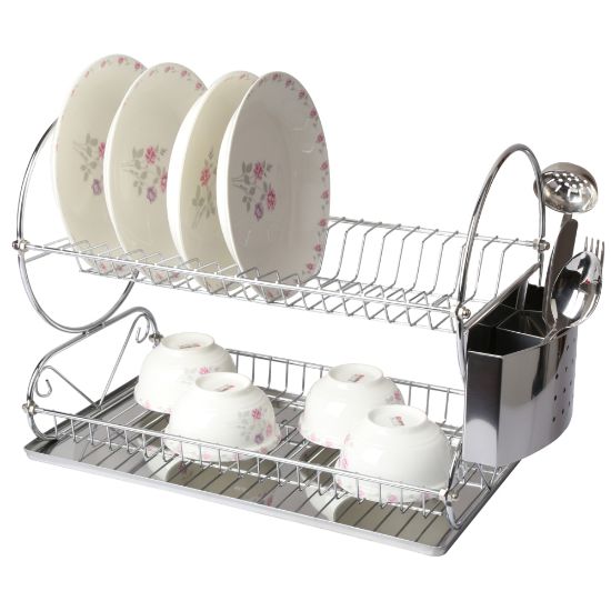 Picture of MegaChef 17-1/2in Dish Rack, Silver