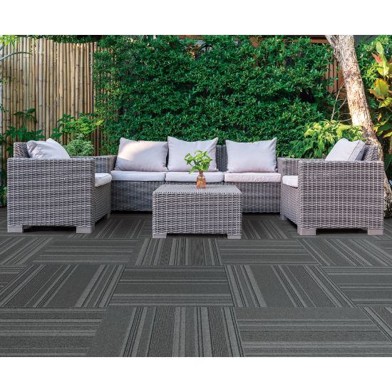 Picture of Foss Floors Couture Peel & Stick Carpet Tiles, 24in x 24in, Mocha, Set Of 15 Tiles