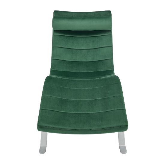 Picture of Eurostyle Gilda Velvet Lounge Chair, Silver/Green