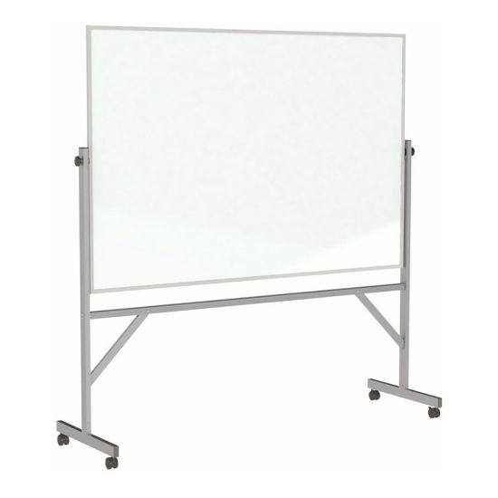 Picture of Ghent Reversible Dry-Erase Whiteboard, 78in x 77in, Aluminum Frame With Silver Finish