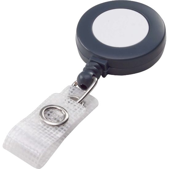 Picture of Swingline GBC Retractable Badge Reel - Plastic, Nylon - 25 / Box - Gray