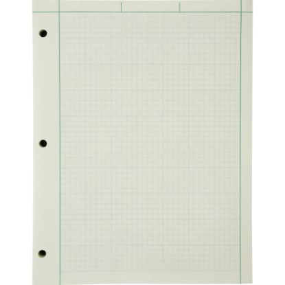 Picture of Ampad Green Tint Engineers Quadrille Pad, 8 1/2in x 11in, Quadrille Ruled, 200 Sheets, Green