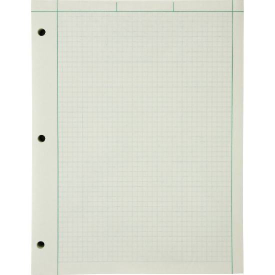 Picture of Ampad Green Tint Engineers Quadrille Pad, 8 1/2in x 11in, Quadrille Ruled, 200 Sheets, Green