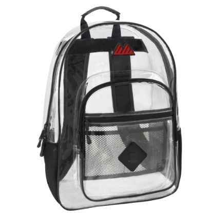 Picture of Summit Ridge Clear Backpacks, Black, Pack Of 24 Backpacks