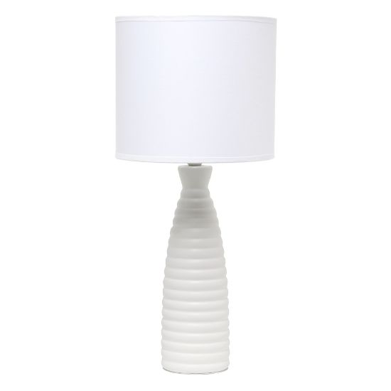 Picture of Simple Designs Alsace Bottle Table Lamp, 20-1/4inH, Off White