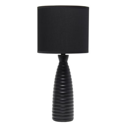 Picture of Simple Designs Alsace Bottle Table Lamp, 20-1/4inH, Black