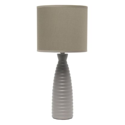 Picture of Simple Designs Alsace Bottle Table Lamp, 20-1/4inH, Taupe