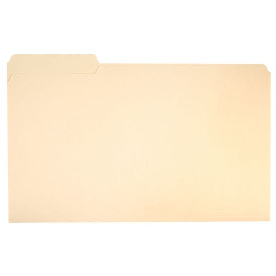 Picture of SKILCRAFT File Folders, 1/3 Cut, Legal Size, 30% Recycled, Manila, Pack Of 100 (AbilityOne 7530-00-282-2508)