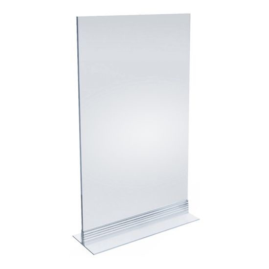 Picture of Azar Displays Acrylic T-Strip Vertical/Horizontal Sign Holders, 14in x 8-1/2in, Clear, Pack Of 10 Sign Holders