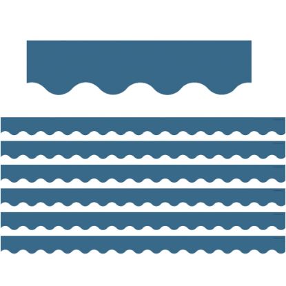 Picture of Teacher Created Resources Scalloped Border Trim, Slate Blue, 35ft Per Pack, Set Of 6 Packs